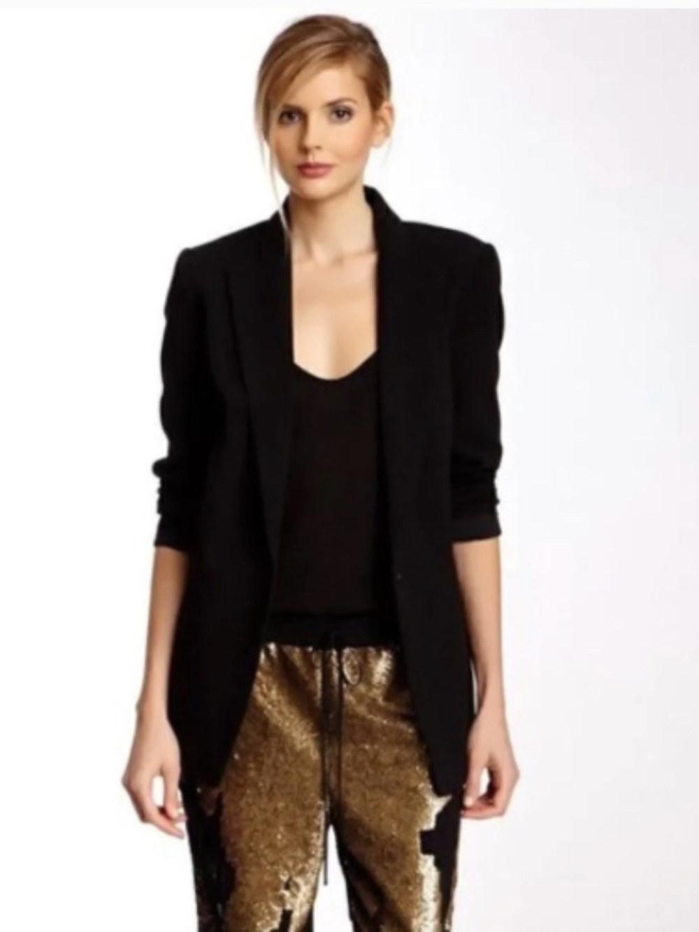 Robert Rodriguez Black Notch Lapel Hi-Lo Blazer - Picture 4 of 6